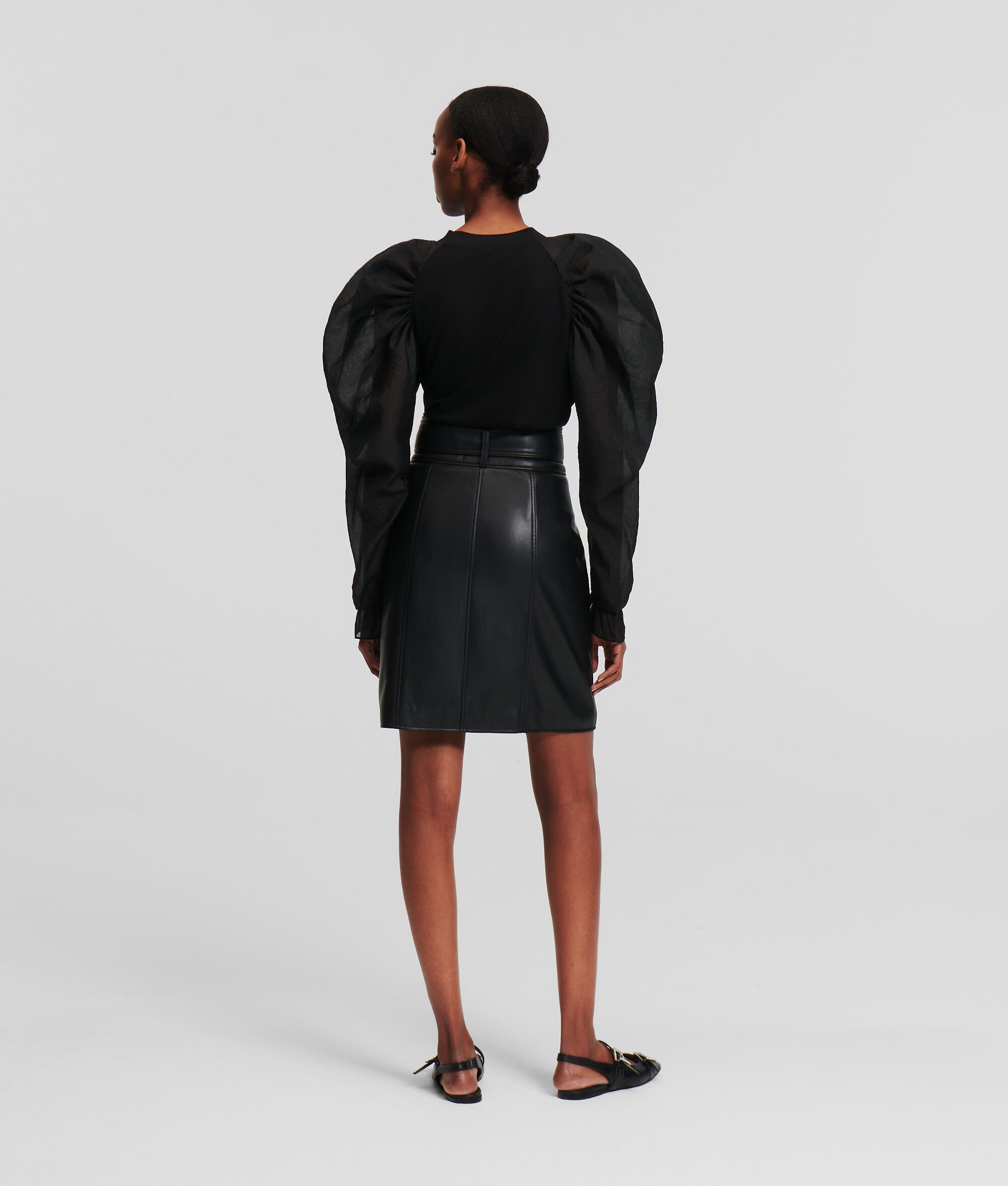 (image for) Cutting-Edge FAUX LEATHER BIKER SKIRT